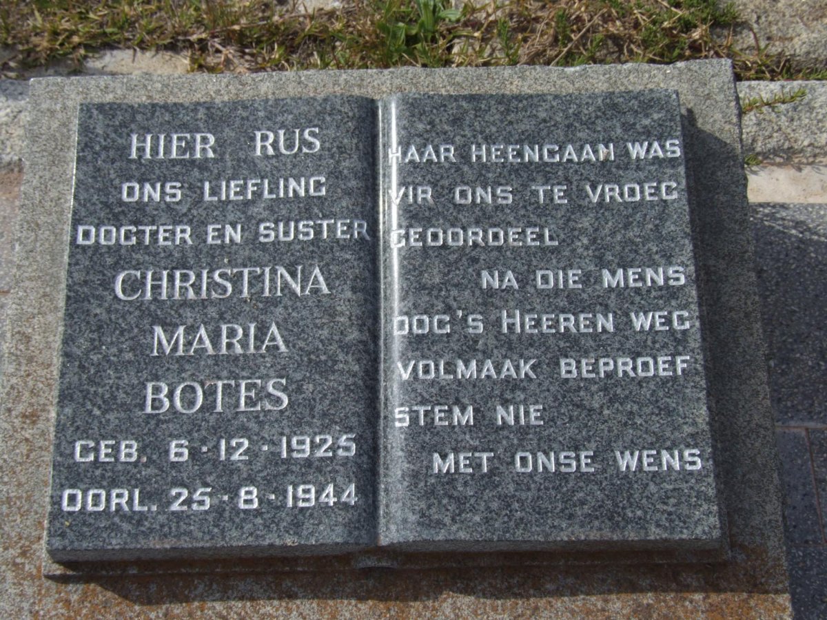 BOTES Christina Maria 1925-1944