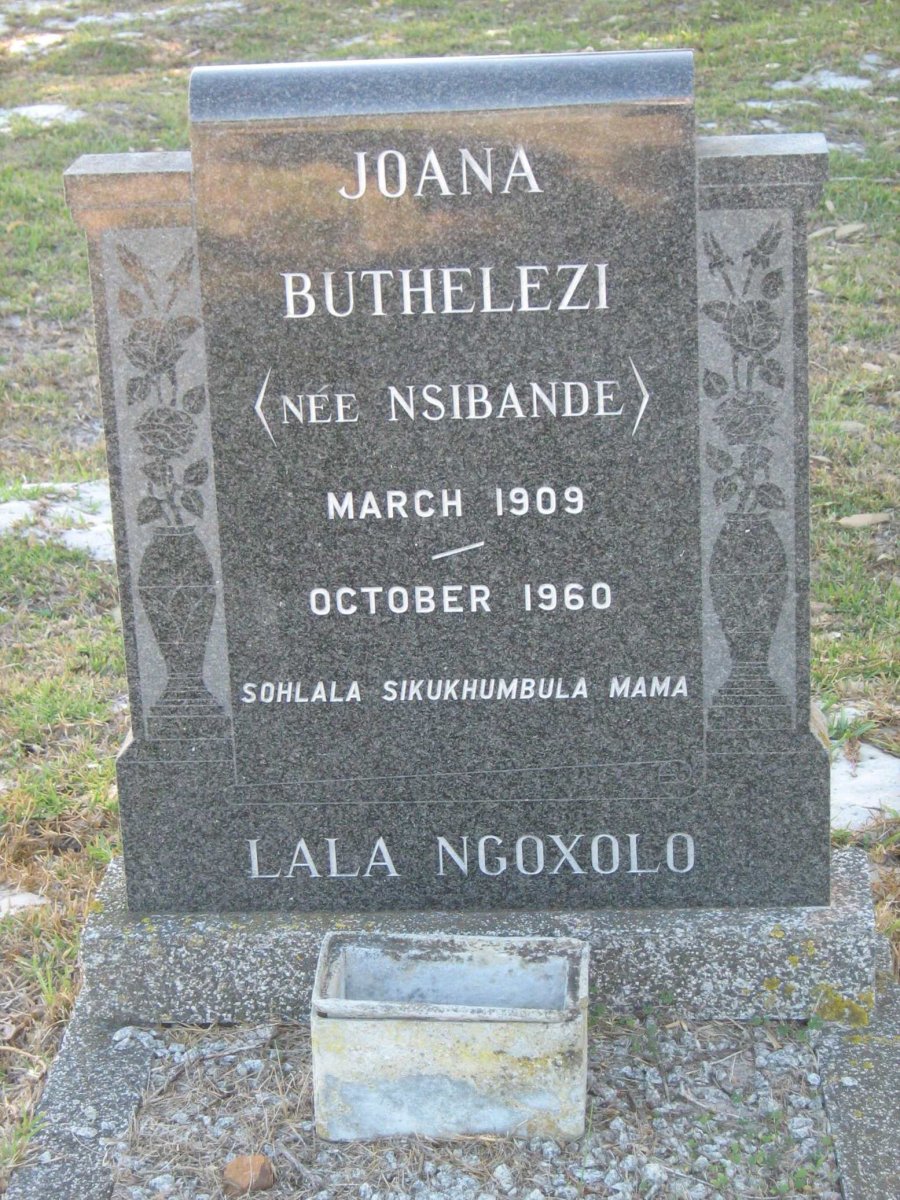 BUTHELEZI Joana nee NSIBANDE 1909-1960