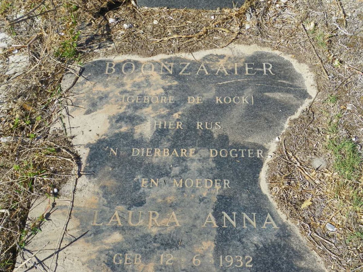 BOONZAAIER Laura Anna nee DE KOCK 1932-1983