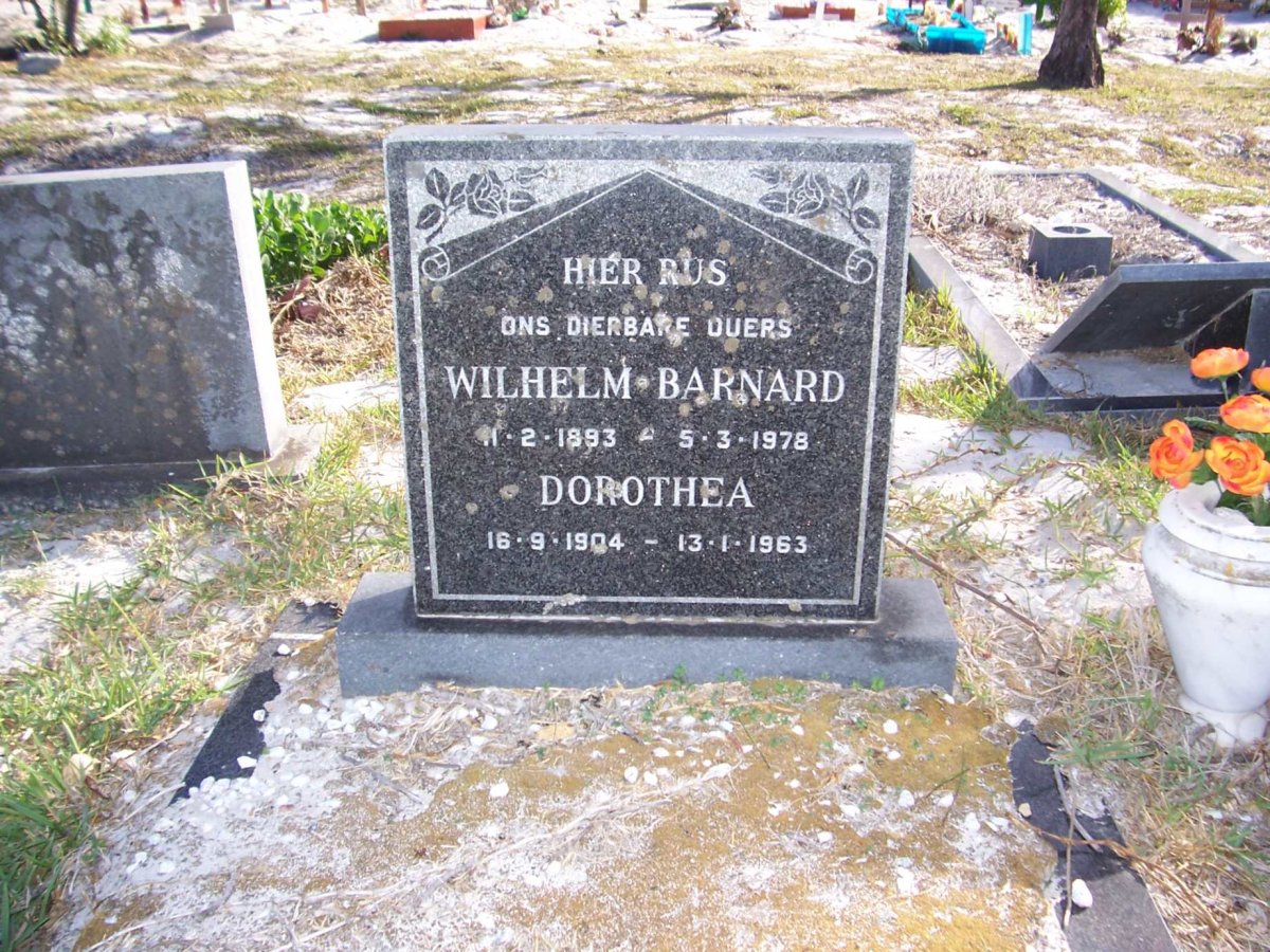BARNARD Wilhelm 1893-1978 &amp; Dorothea 1904-1963