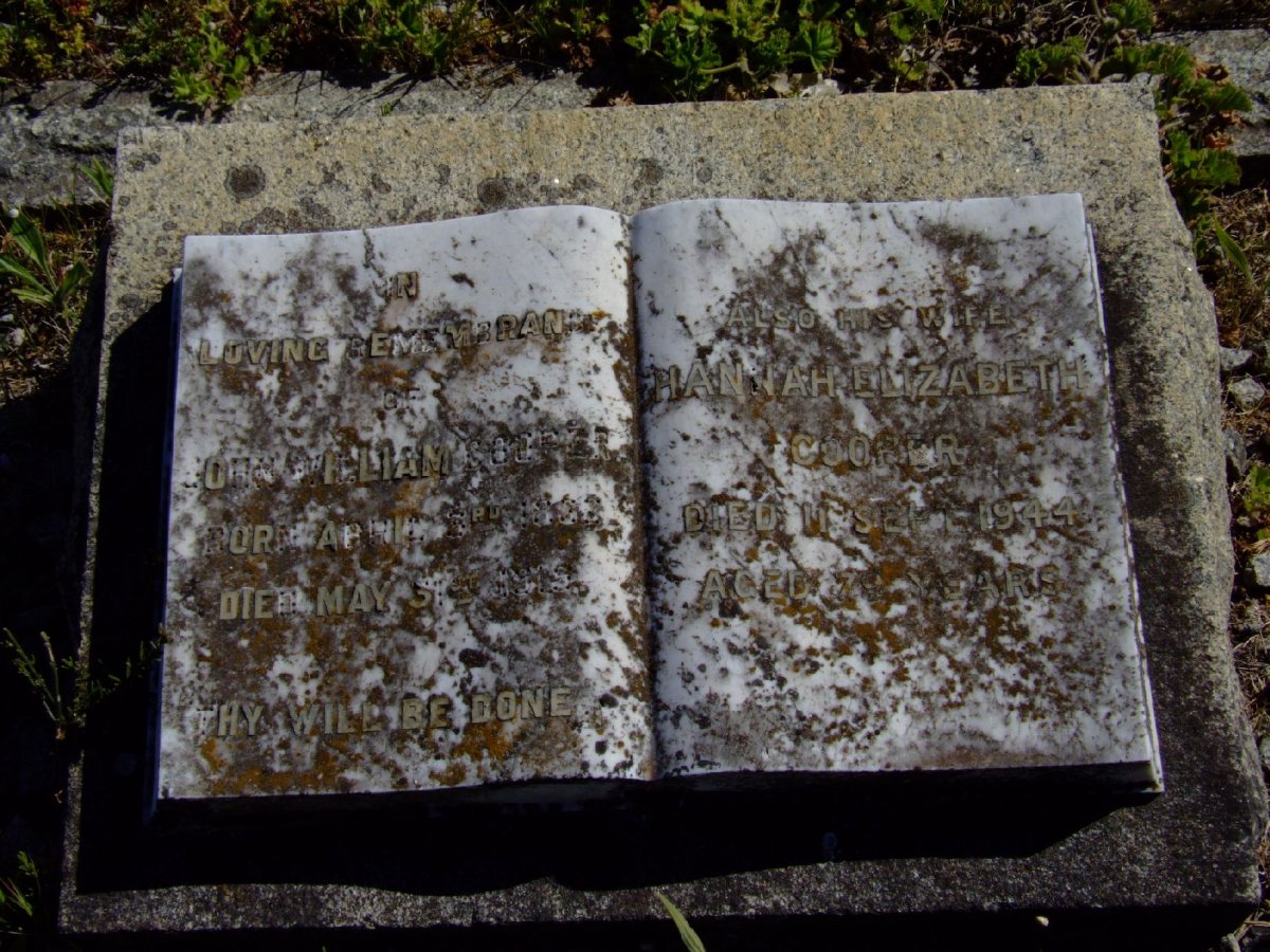 COOPER John William 18?3-1919 &amp; Hannah Elizabeth -1944