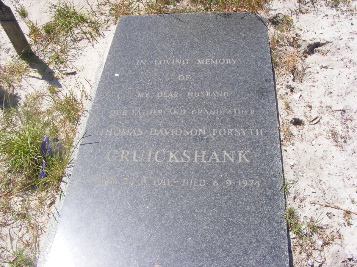 CRUICKSHANK Thomas Davidson Forsyth 1911-1974