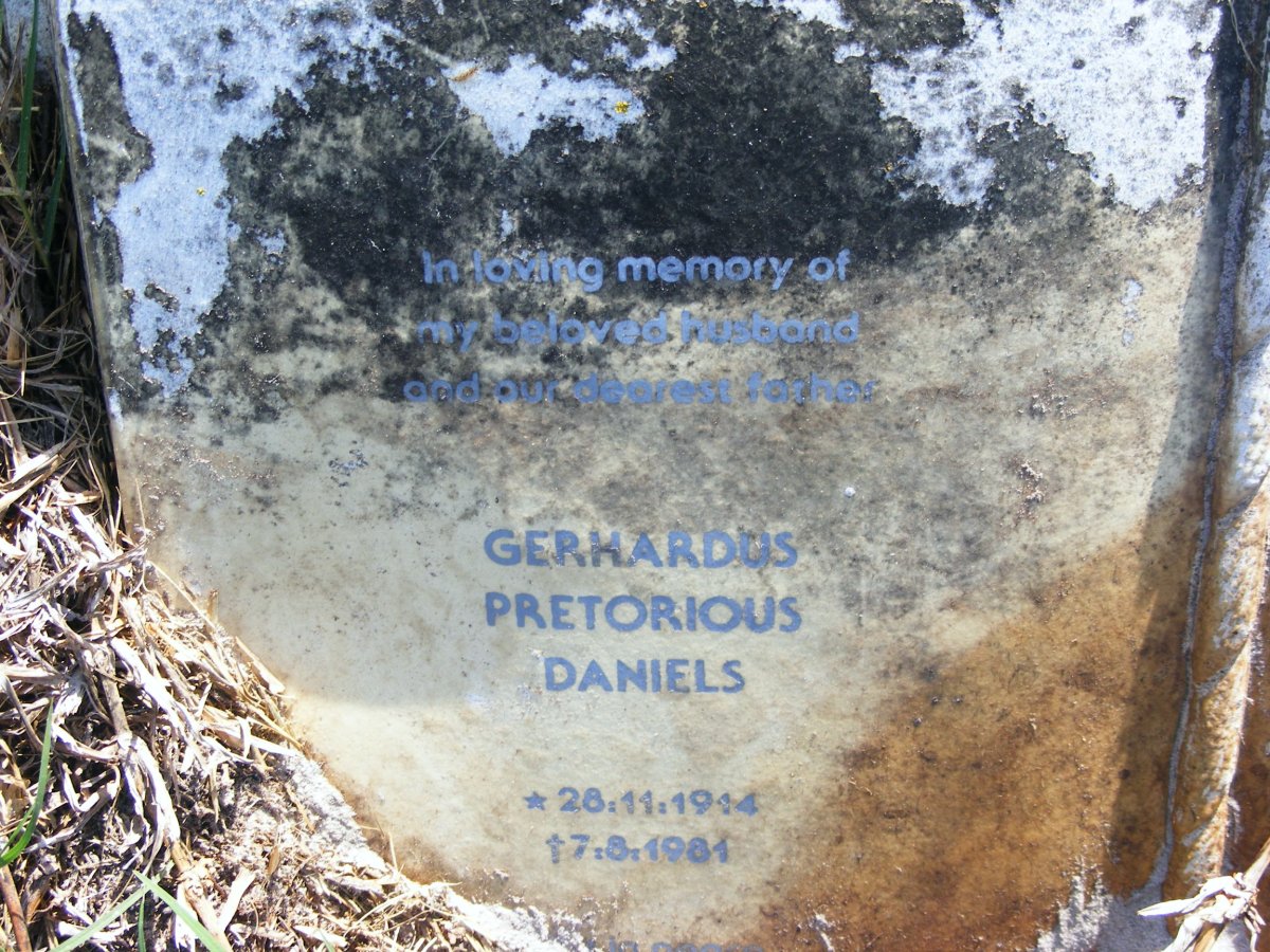 DANIELS Gerhardus Pretorious 1914-1981