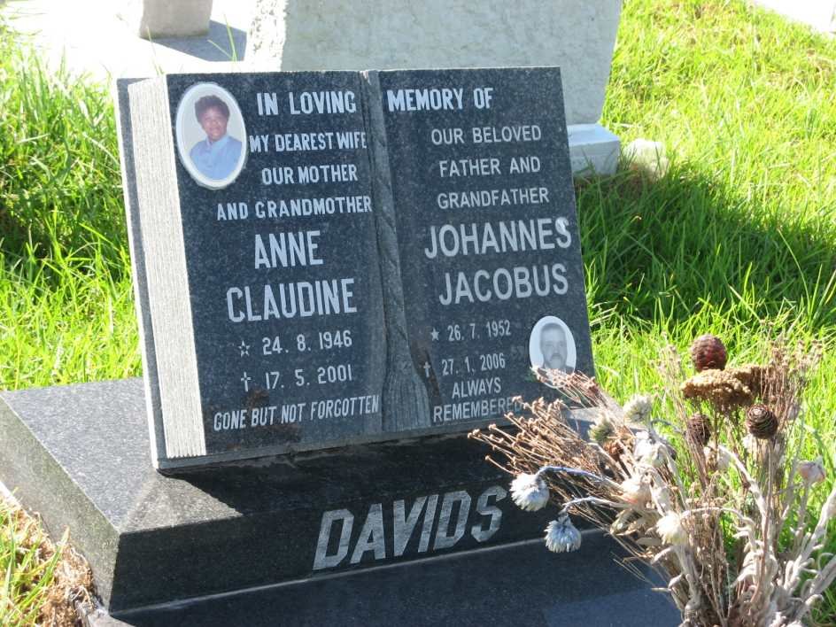 DAVIDS Johannes Jacobus 1952-2006 &amp; Anne Claudine 1946-2001