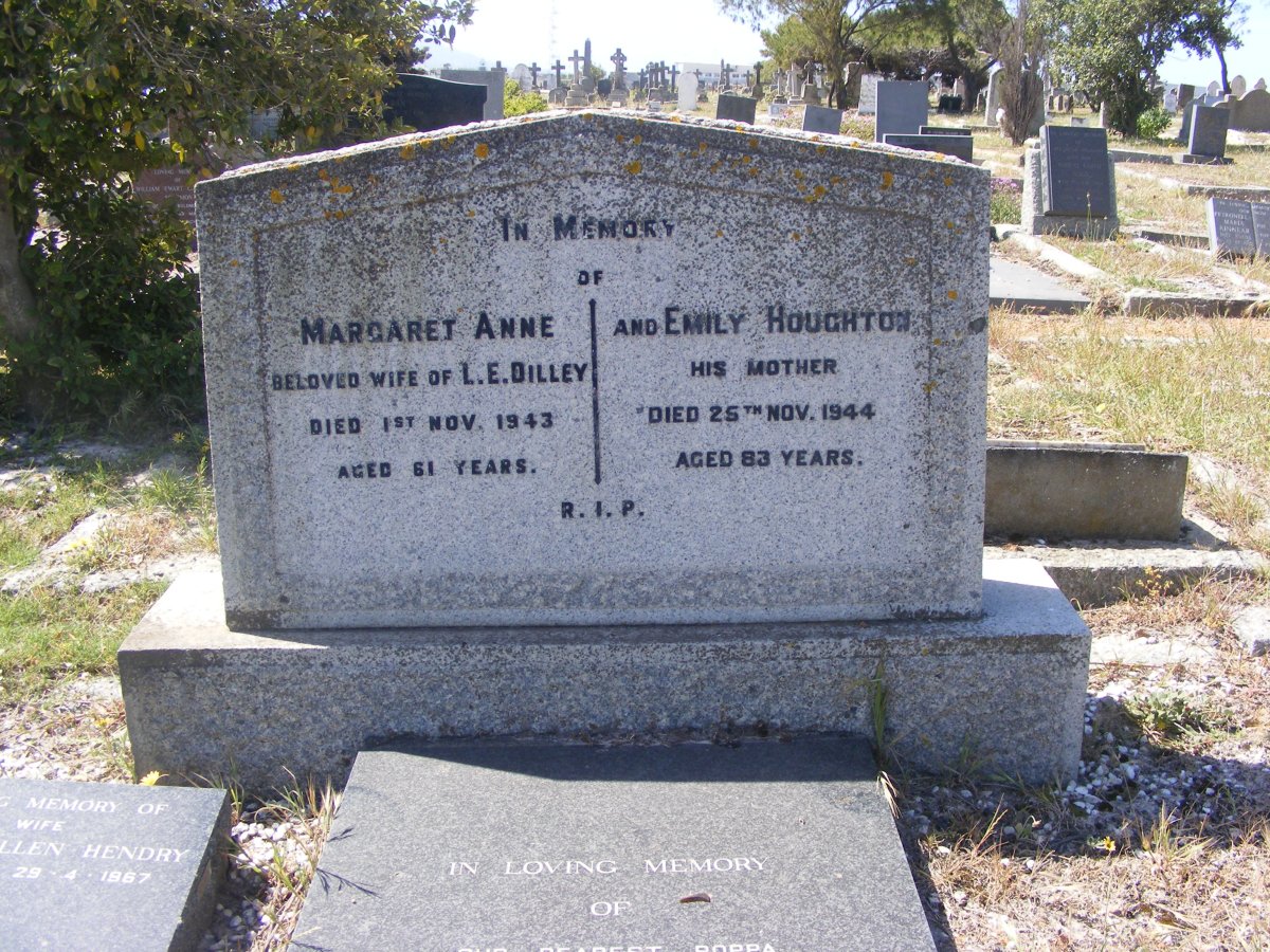 HOUGHTON Emily -1944 :: DILLEY L.E. -1965 &amp; Margaret Anne -1943 :: DILLEY Leo Archibald 1910-1983