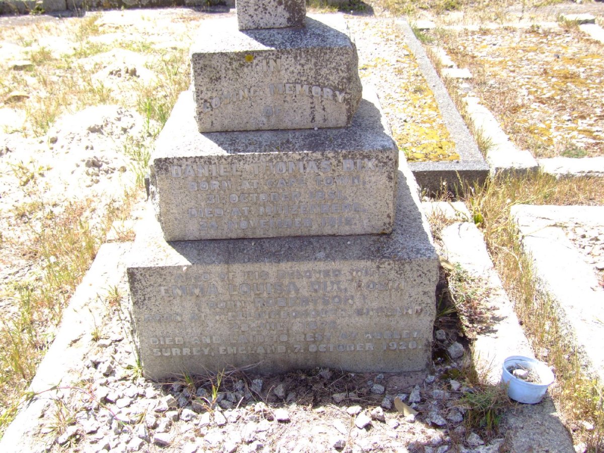 DIX Daniel Thomas 1851-1919 &amp; Emma Louisa ROBERTSON 1872-1920