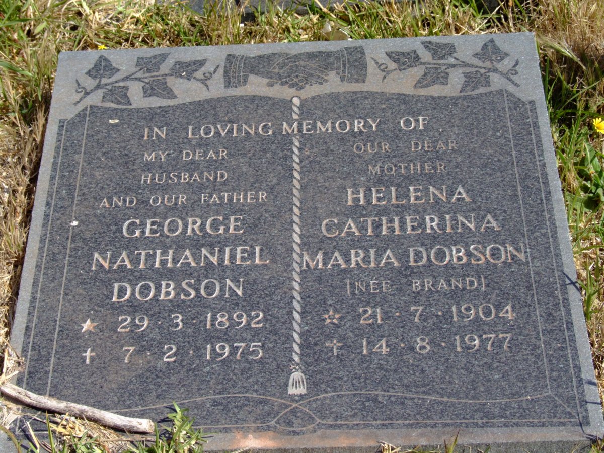 DOBSON George Nathaniel 1892-1975 &amp; Helena Catherina Maria BRAND 1904-1977