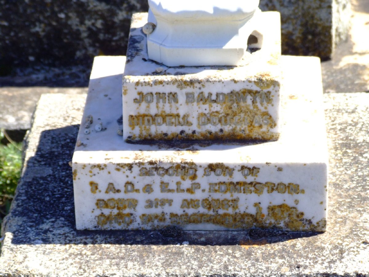 EDMESTON John Baldewyn Riddell Douglas 1913-1913