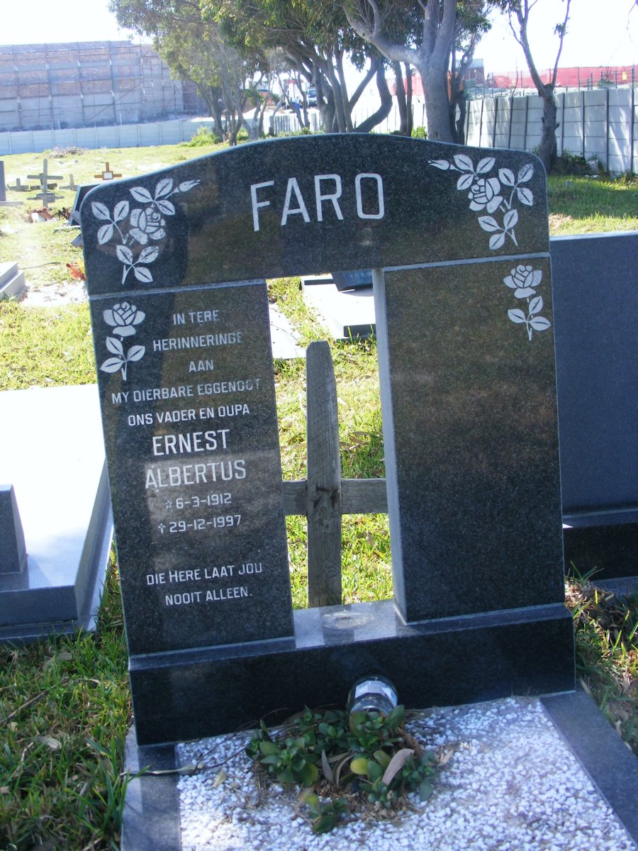 FARO Ernest Albertus 1912-1997