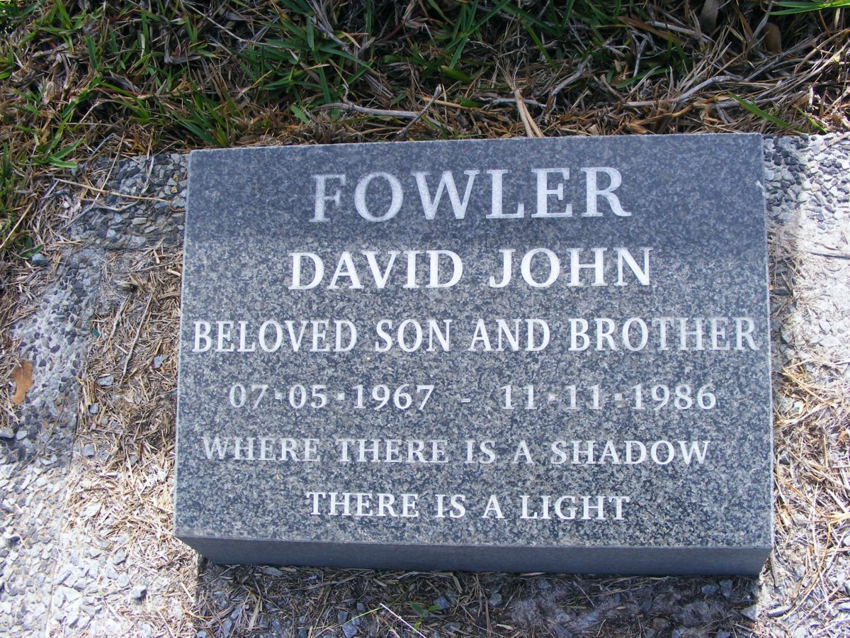 FOWLER David John 1967-1986