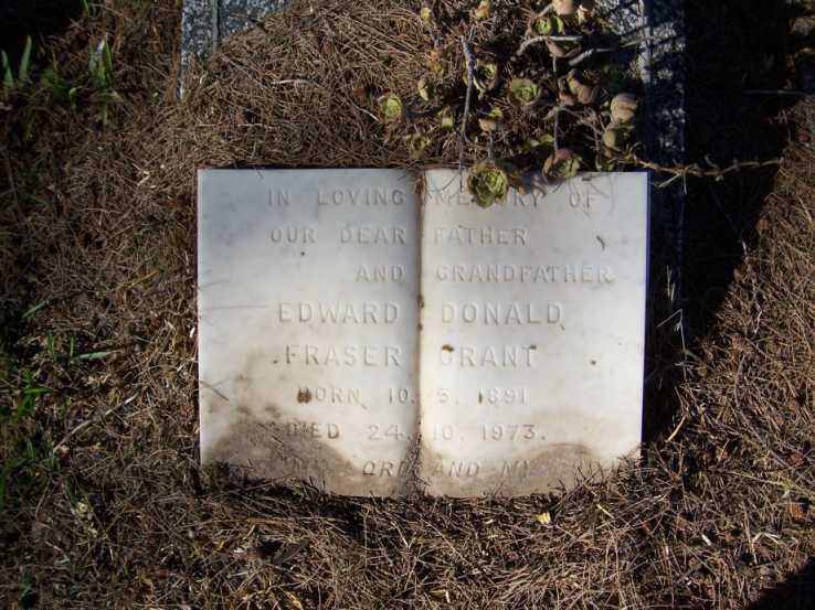 GRANT Edward Donald Fraser 1891-1973