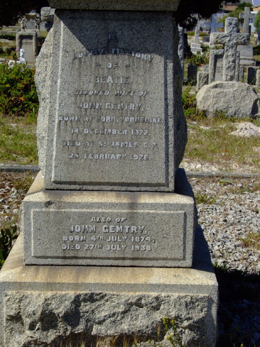 GENTRY John 1874-1938 &amp; Beatie 1872-1926
