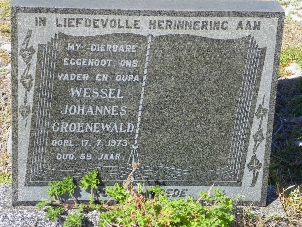 GROENEWALD Wessel Johannes -1973