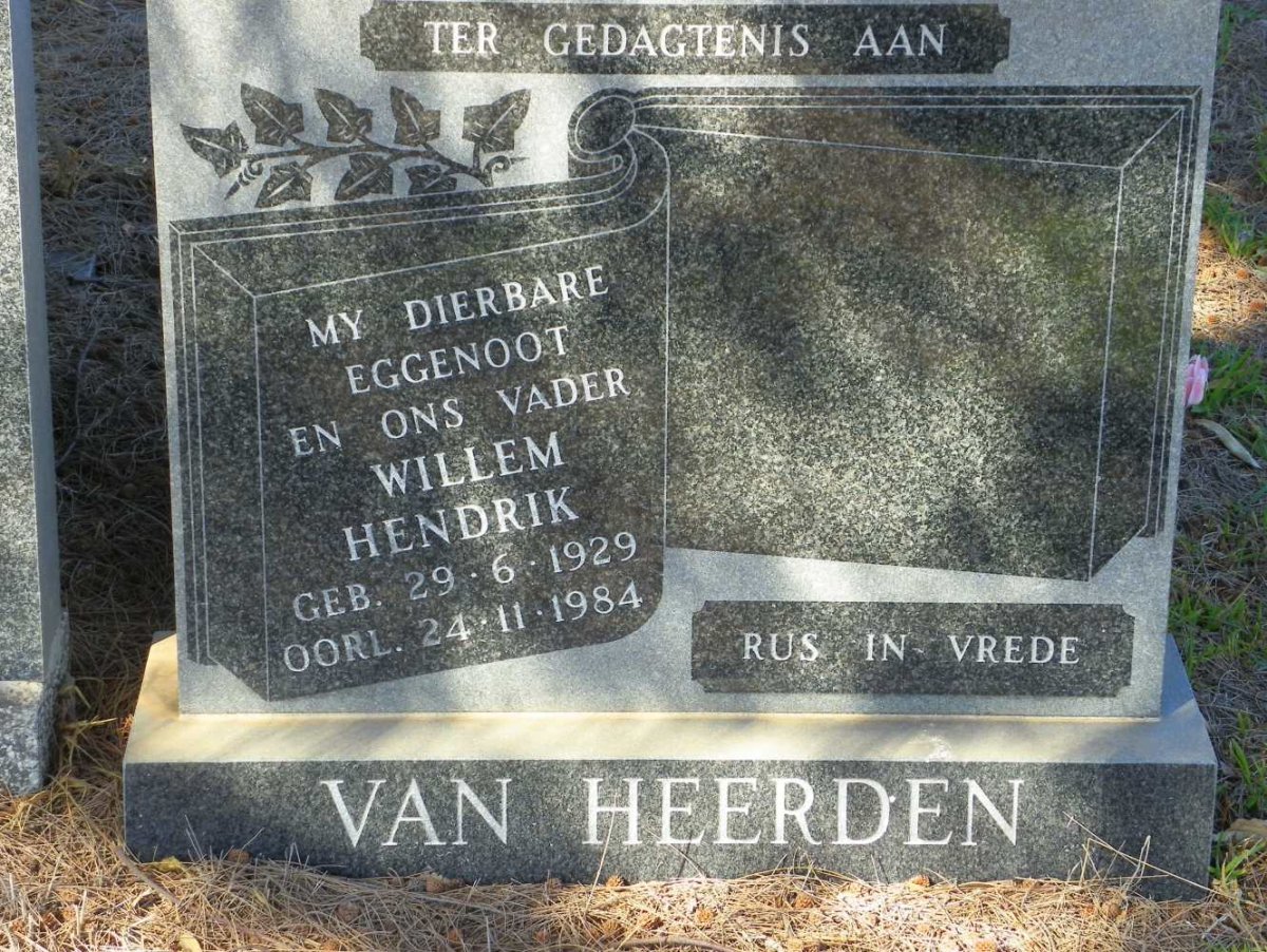 HEERDEN Willem Hendrik, van 1929-1984