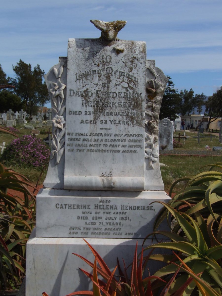 HENDRIKSE David Frederick -1924 &amp; Catherine Helena -1931