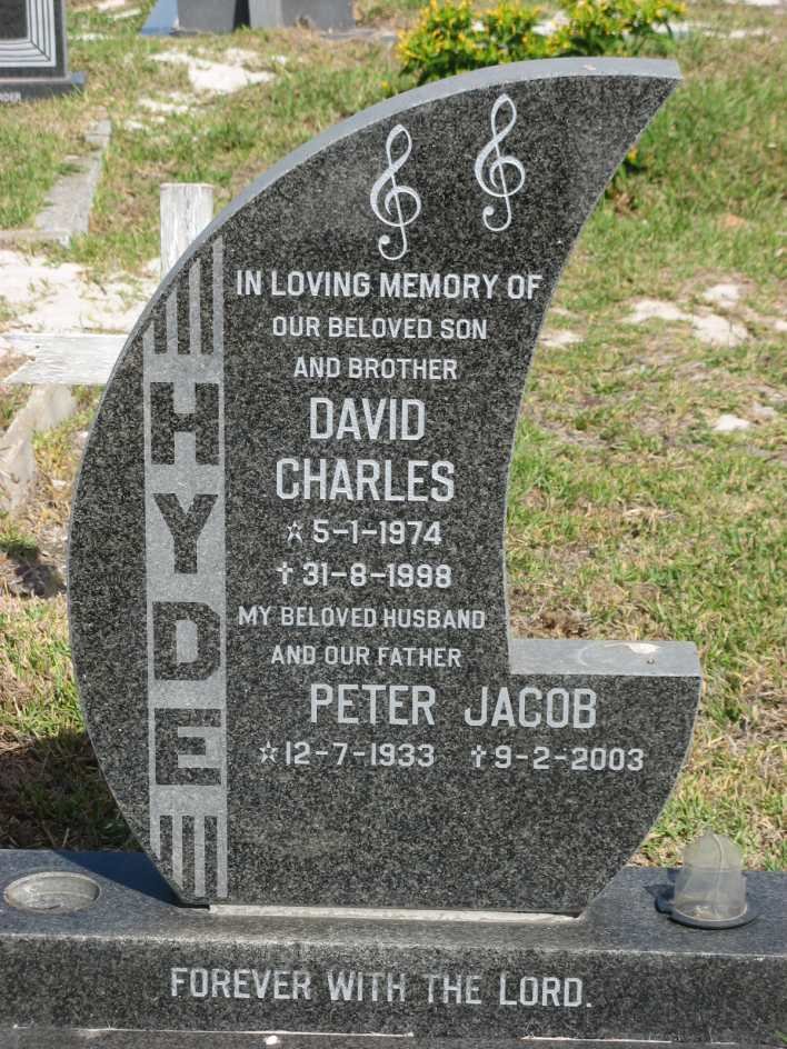 HYDE Peter Jacob 1933-2003 :: HYDE David Charles 1974-1998