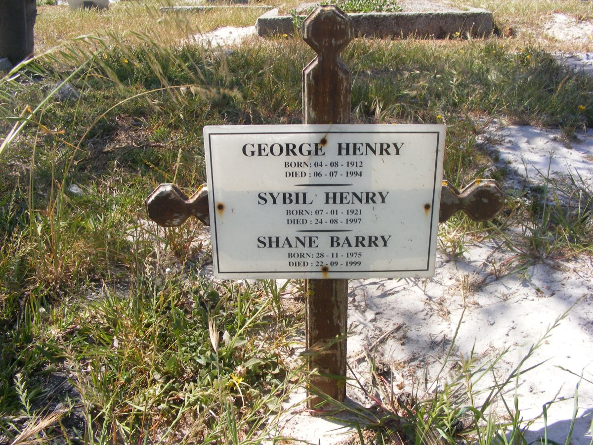 HENRY George 1912-1994 :: HENRY Sybil 1921-1997 :: BARRY Shane 1975-1999
