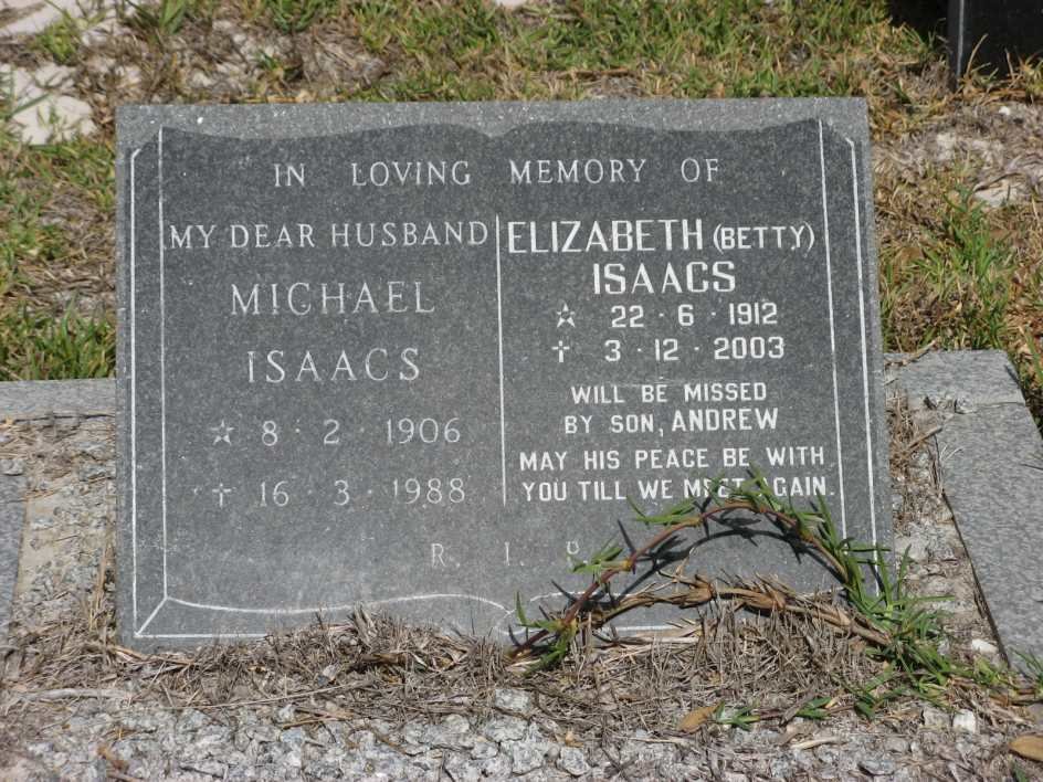 ISAACS Michael 1906-1988 &amp; Elizabeth 1912-2003