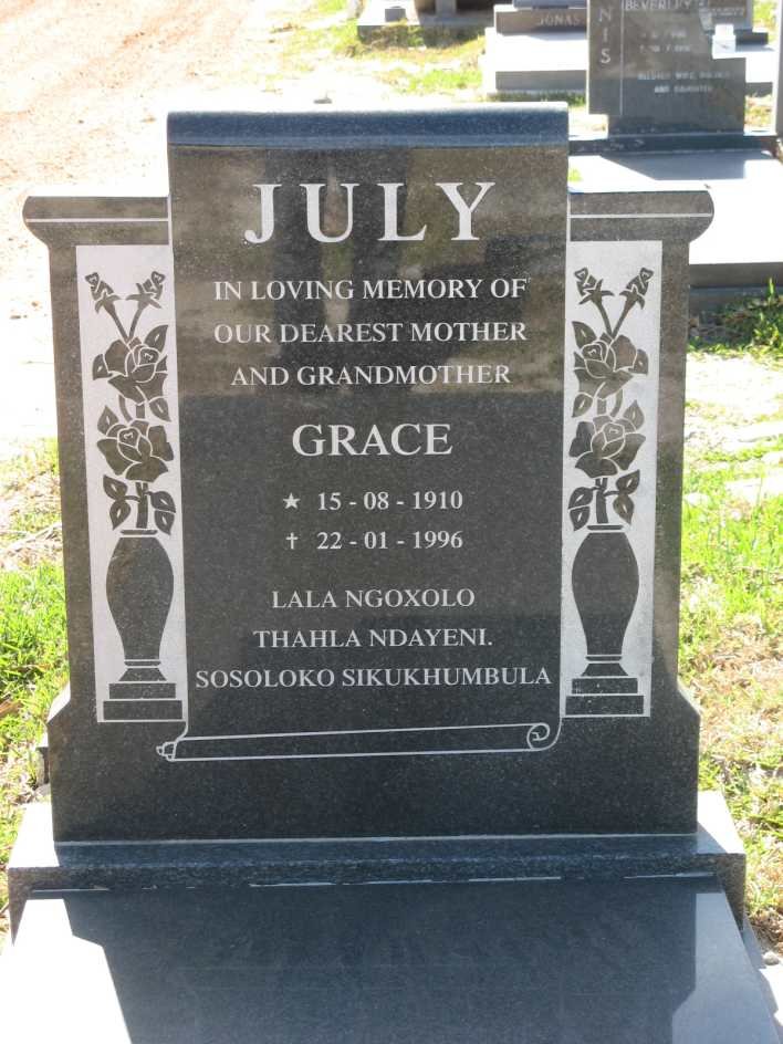 JULY Grace 1910-1996