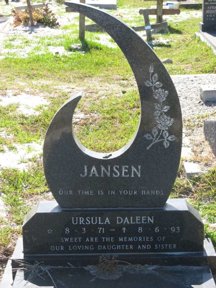 JANSEN Ursula Daleen 1971-1993