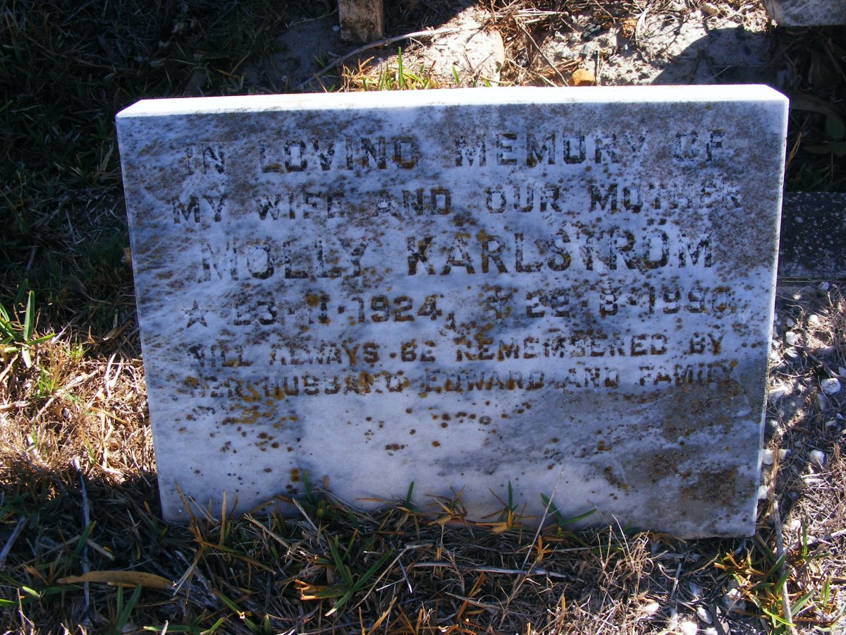 KARLSTROM Molly 1924-1990