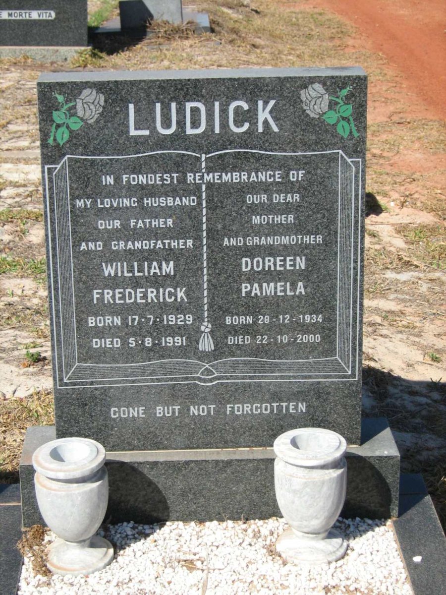 LUDICK William Frederick 1929-1991 &amp; Doreen Pamela 1934-2000