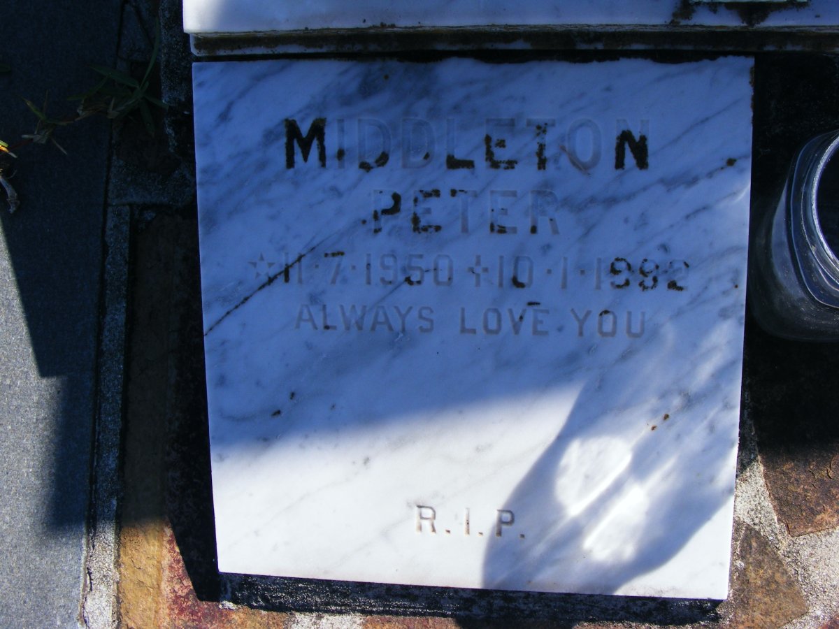 MIDDLETON Peter 1950-1992