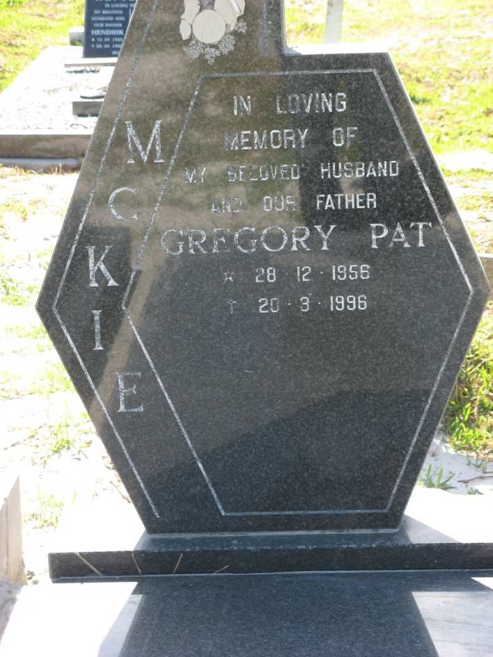 McKIE Gregory Pat 1956-1996