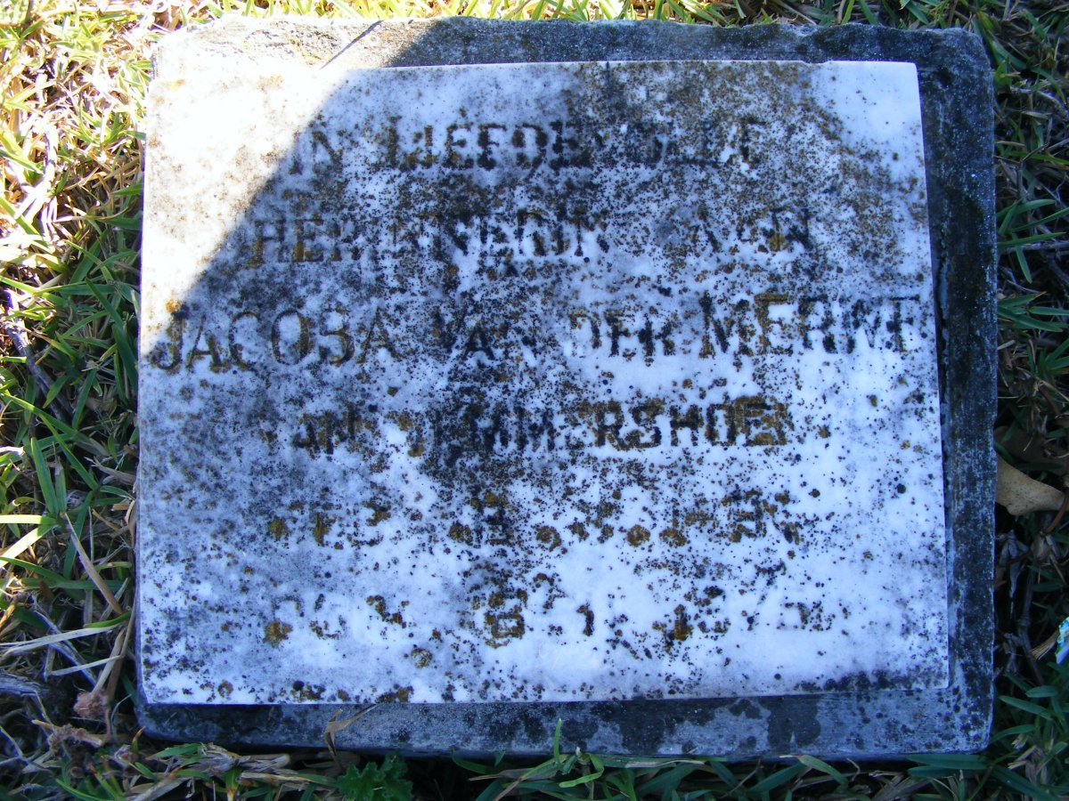 MERWE Jacoba, van der