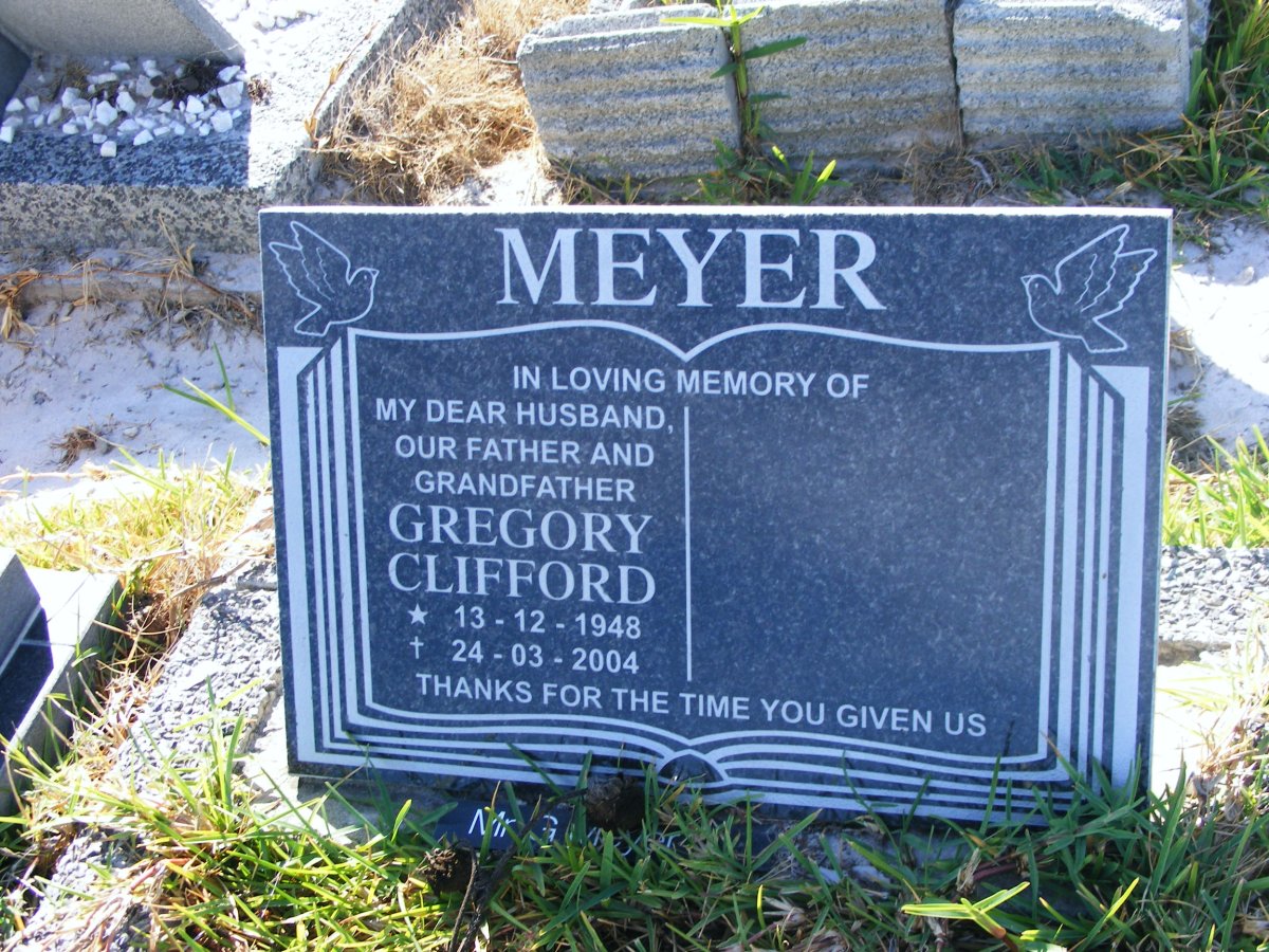 MEYER Gregory Clifford 1948-2004