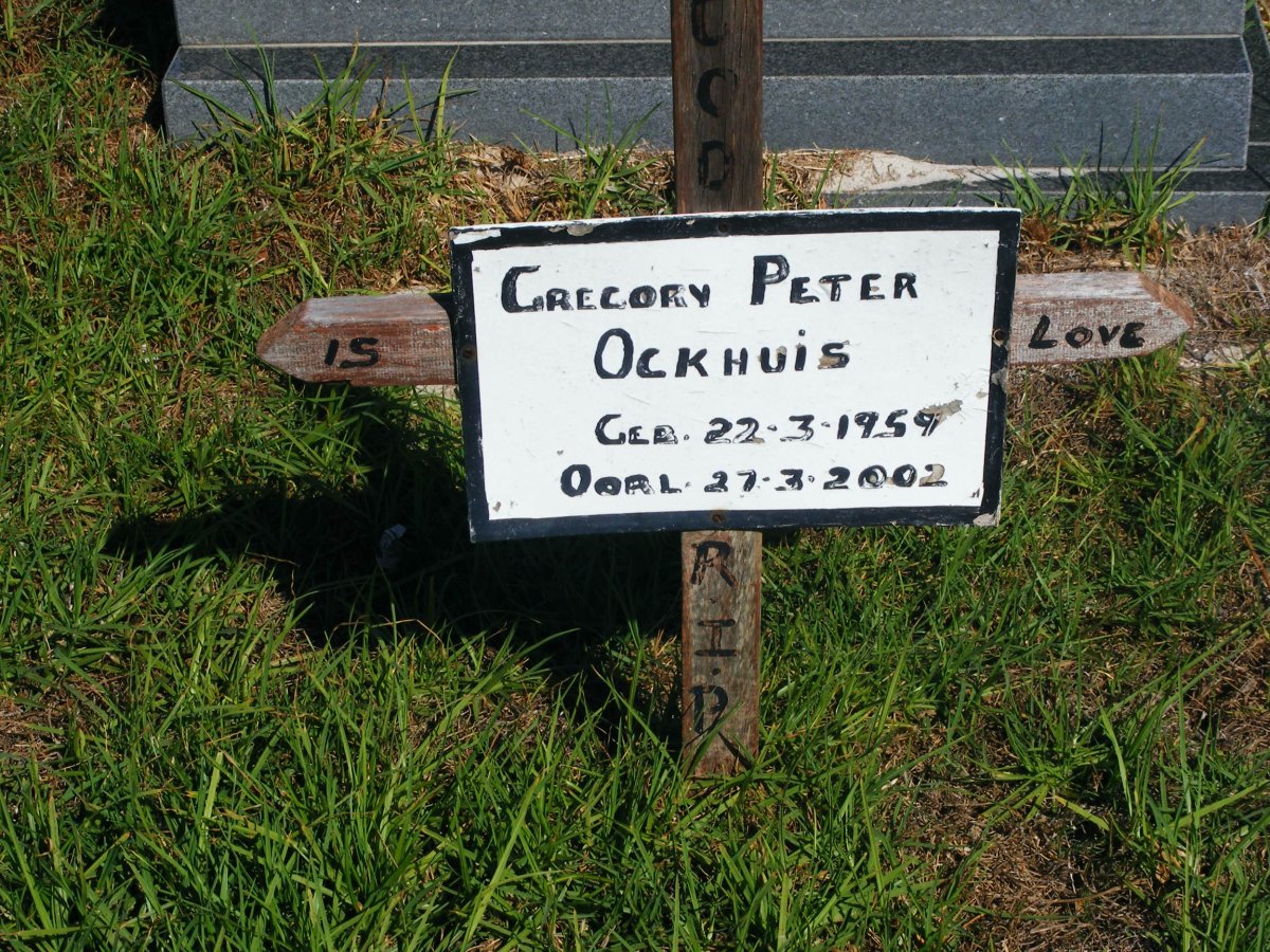 OCKHUIS Gregory Peter 1959-2002