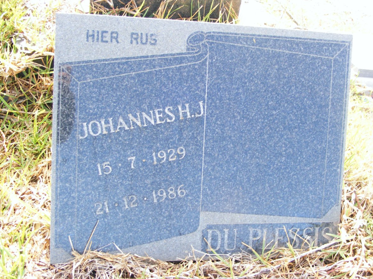 PLESSIS Johannes H.J., du 1929-1986