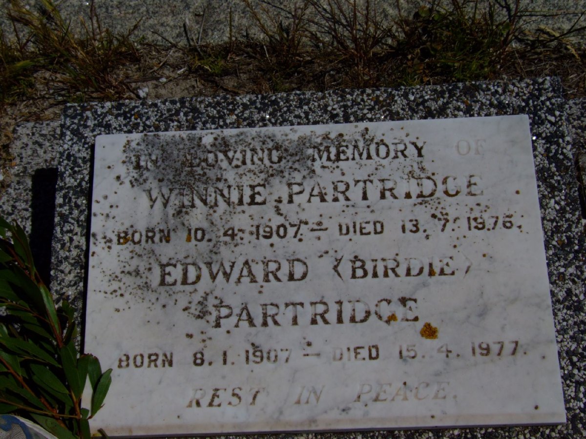 PARTRIDGE Edward 1907-1977 &amp; Winnie 1907-1976