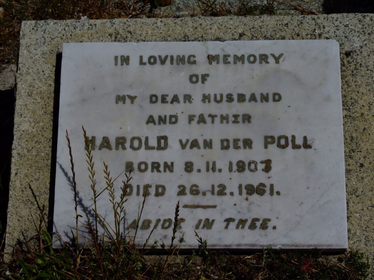 POLL Harold, van der 1903-1961