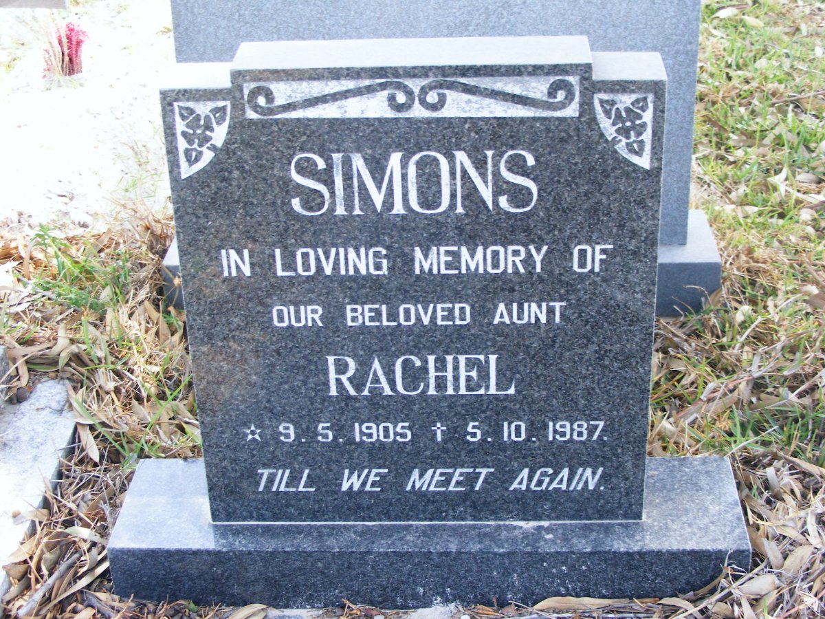 SIMONS Rachel 1905-1987