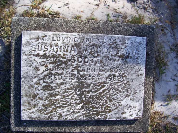 SCOTT Susanna Magdalena 1908-1962