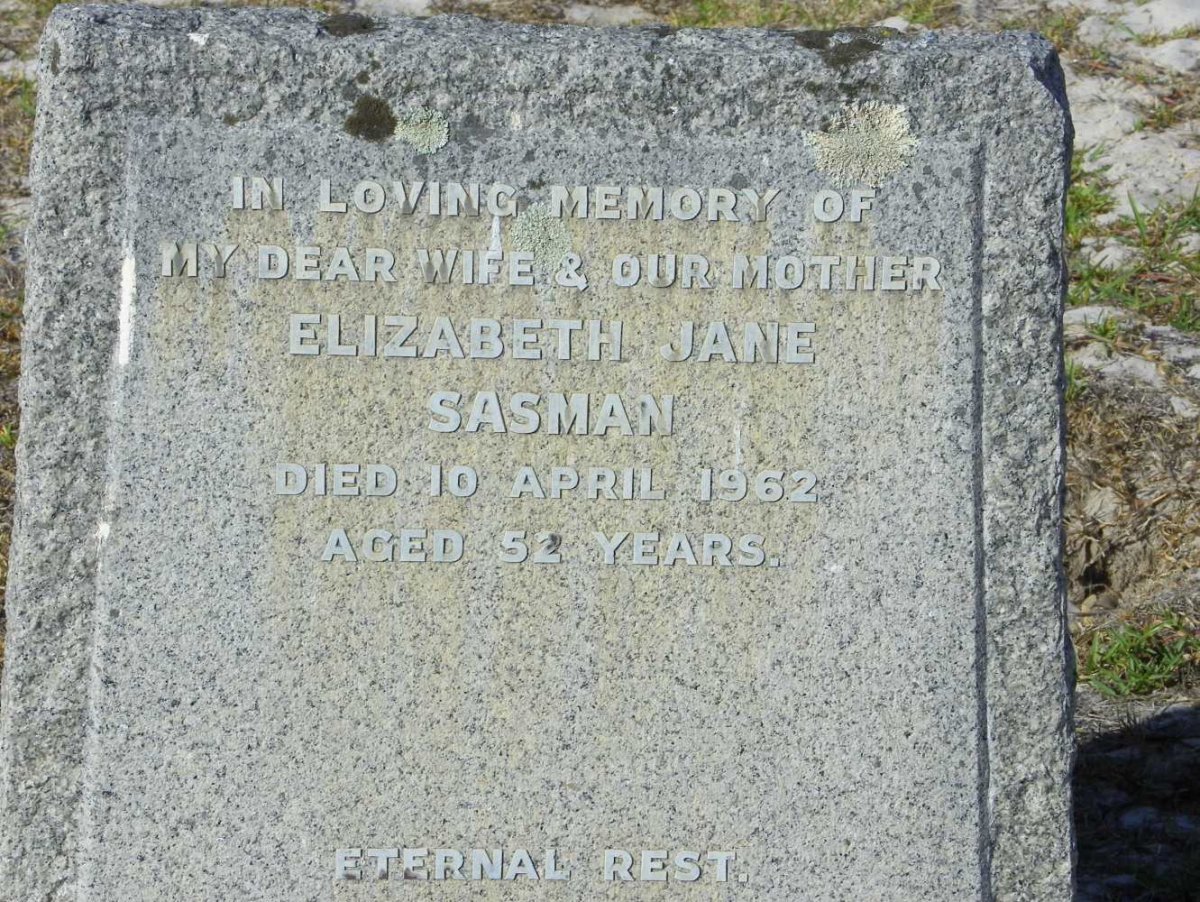 SASMAN Elizabeth Jane -1962
