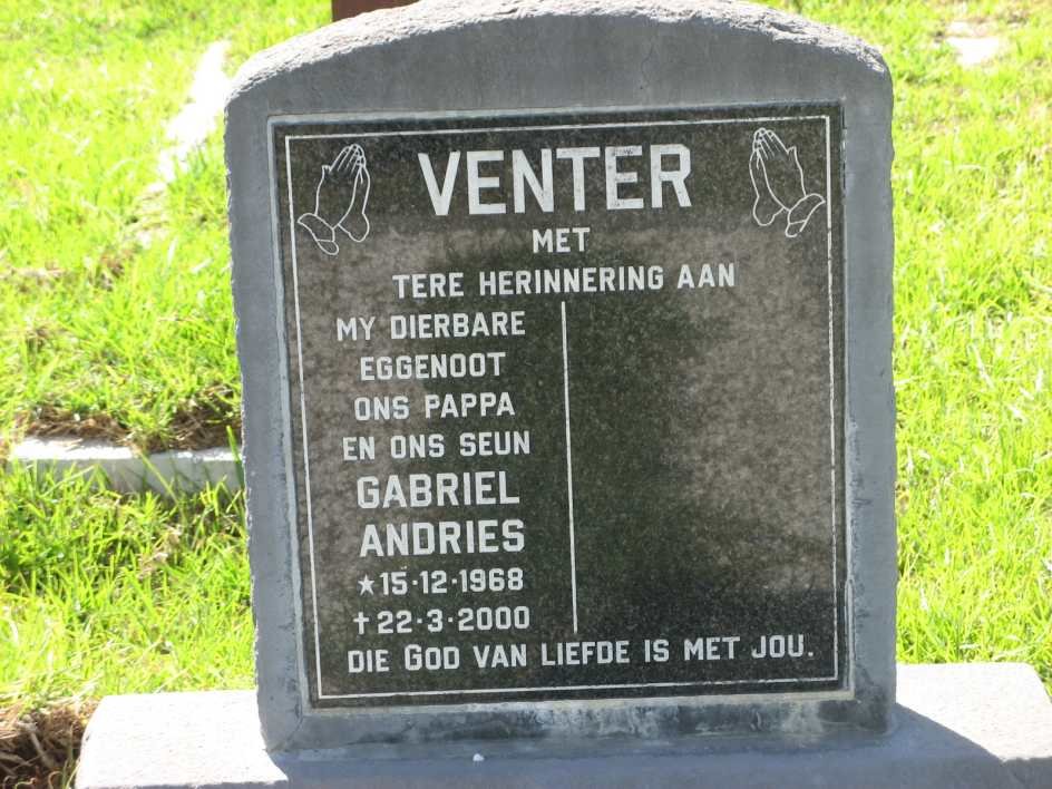 VENTER Gabriel Andries 1968-2000