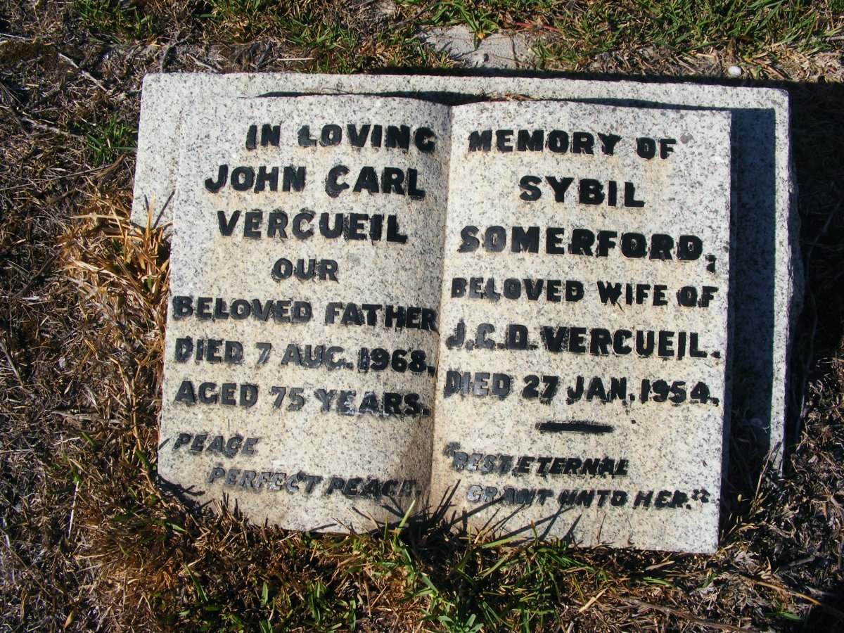 VERCUEIL John Carl -1968 &amp; Sybil SOMERFORD -1954