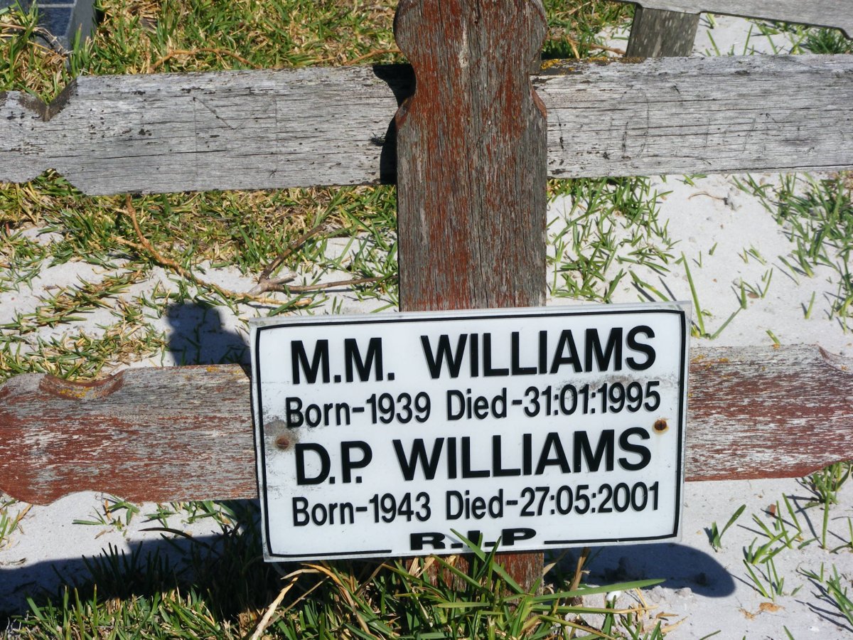 WILLIAMS M.M. 1939-1995 &amp; D.P. 1943-2001