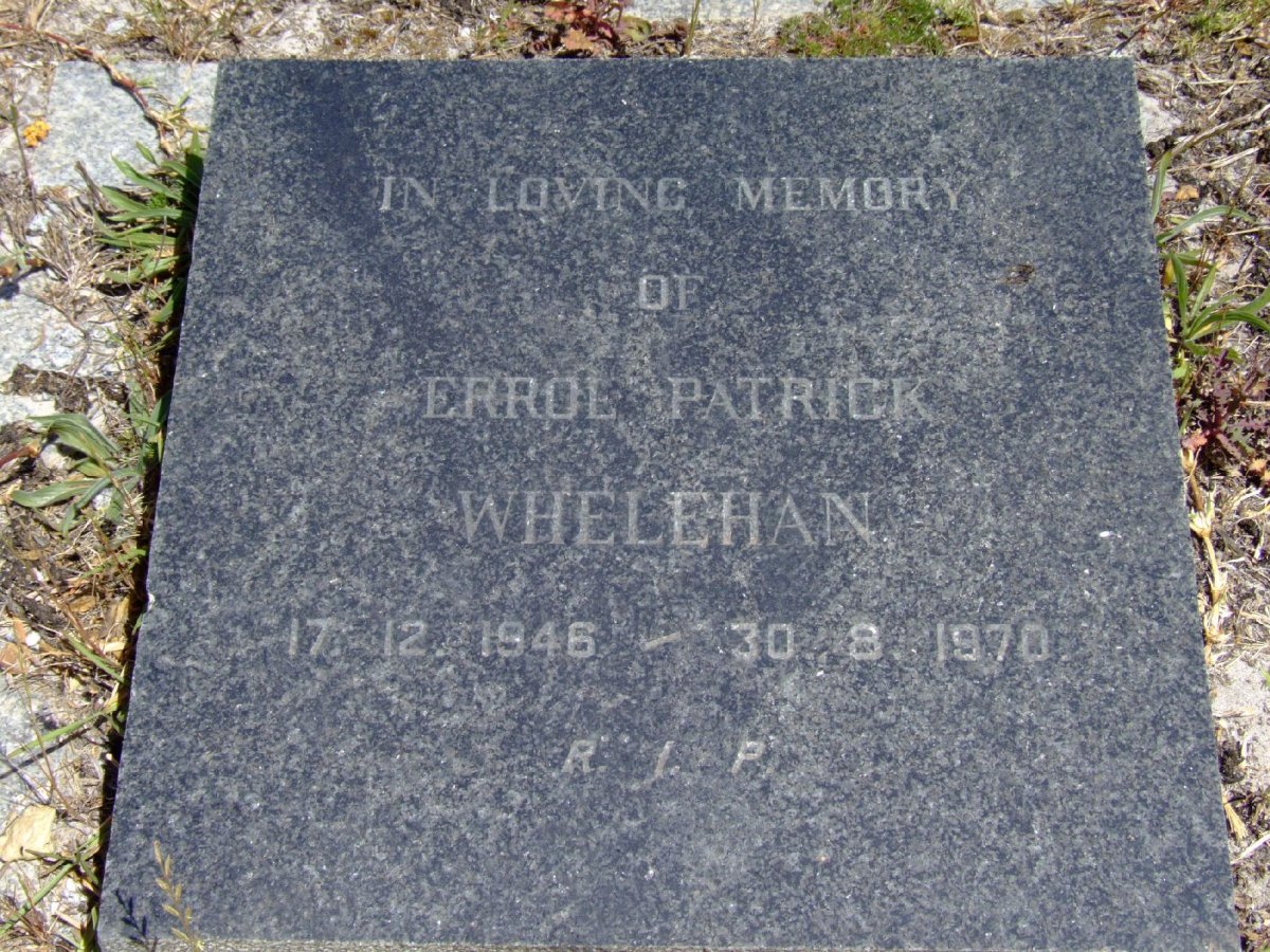 WHELEHAN Errol Patrick 1946-1970