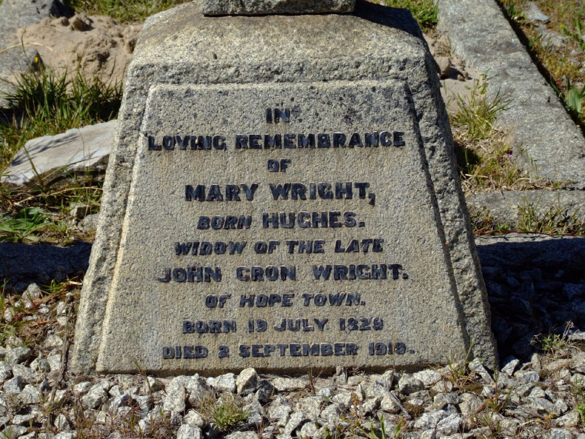 WRIGHT Mary nee HUGHES 1829-1919