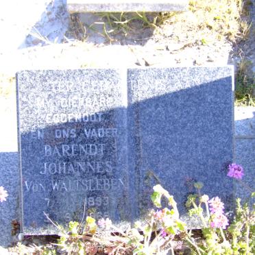 WALTSLEBEN Barendt Johannes, von 1893-196?