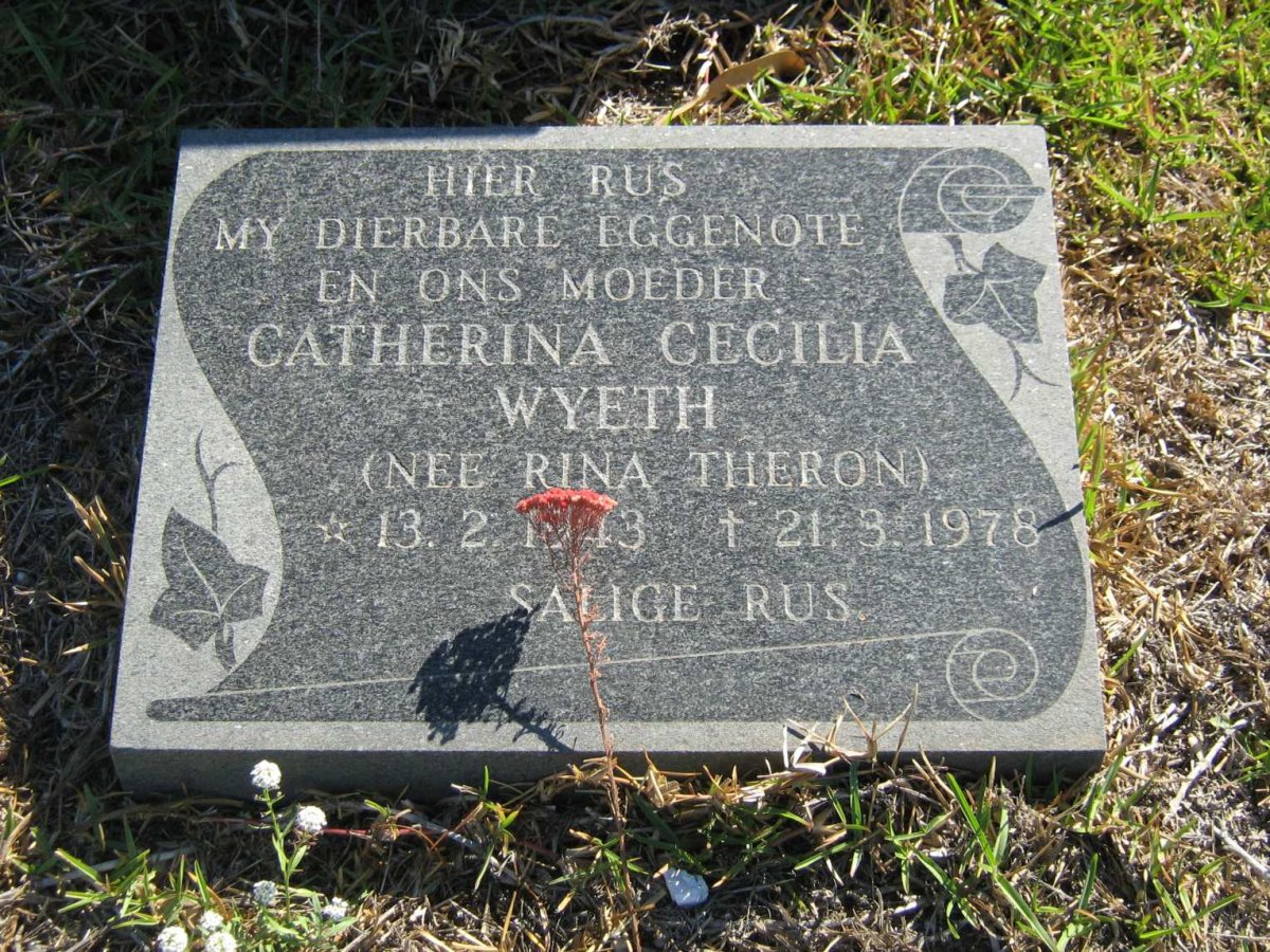 WYETH Catherina Cecilia nee THERON 1943-1978
