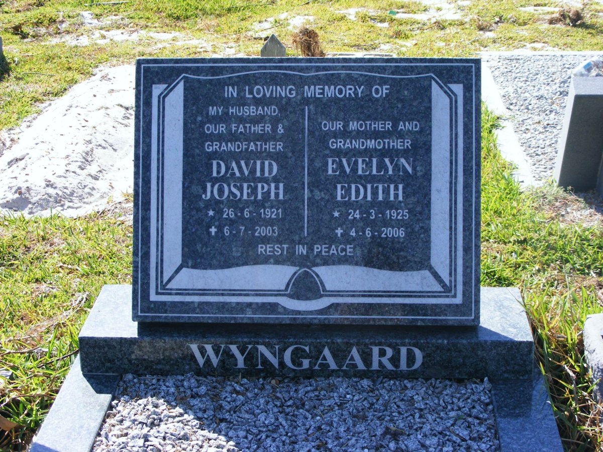WYNGAARD David Joseph 1921-2003 &amp; Evelyn Edith 1925-2006