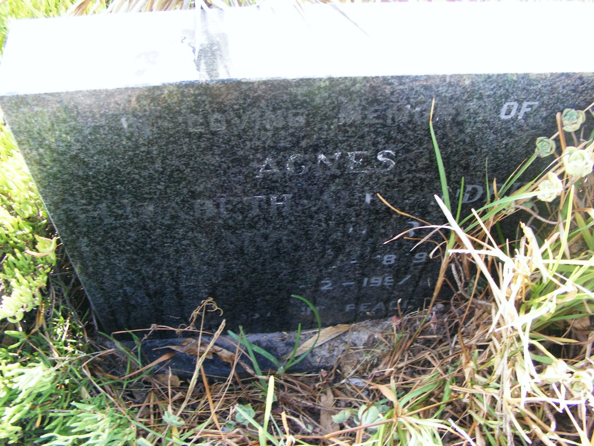 MORTIMER Agnes Elizabeth -1987
