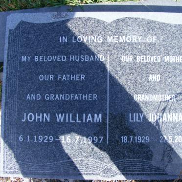 DAVIS John William 1929-1997 &amp; Lily Johanna 1929-2005
