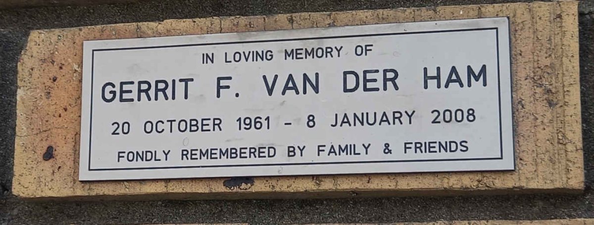 HAM Gerrit F., van der 1961-2008