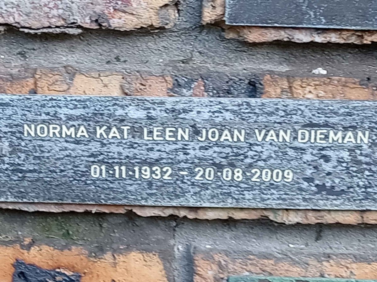 DIEMAN Norma Kathleen Joan, van 1932-2009