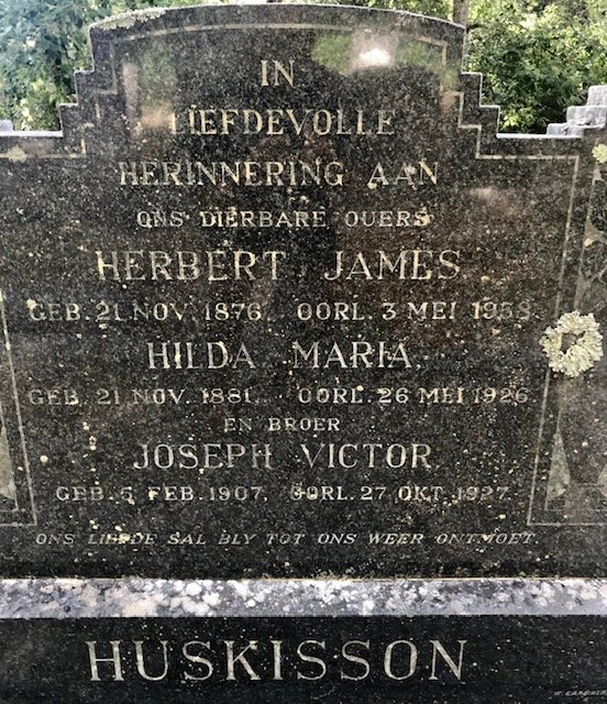 HUSKISSON Herbert James 1876-1958 &amp; Hilda Maria 1881-1926 :: HUSKISSON Joseph Victor 1907-1927